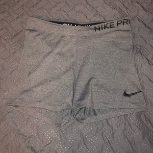 Grey Nike Pro Shorts